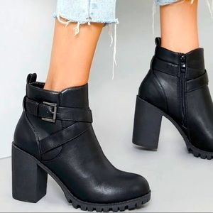 Chunky Heel Booties